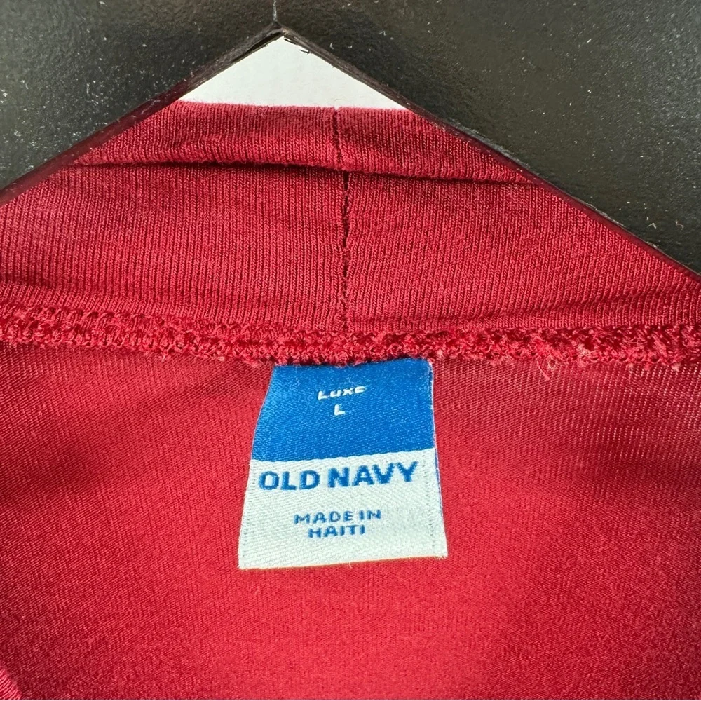Old Navy Red Cotton Turtleneck Long Sleeve Top Size Large - Picture 4 of 8
